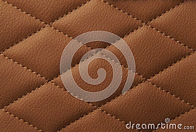 Macro leather pattern background. Synthetic leatherette surface. Stock Photo