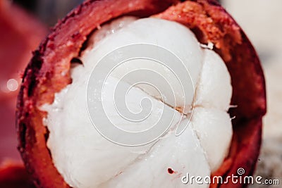 Macro Of Mangosteen Stock Photo