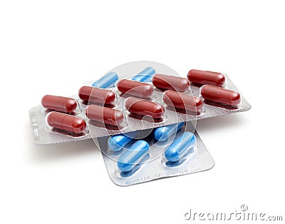 Macro of medical pills Stock Photo