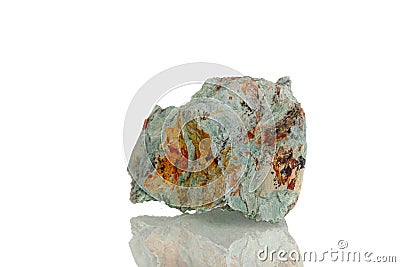 Macro mineral stone Cuprum on a white background Stock Photo