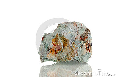 Macro mineral stone Cuprum on a white background Stock Photo