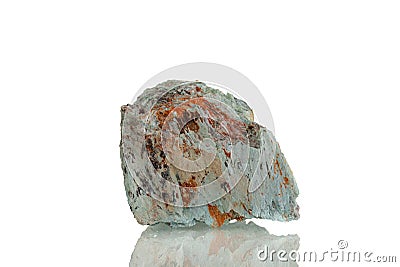 Macro mineral stone Cuprum on a white background Stock Photo