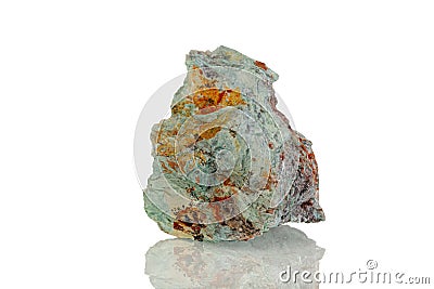 Macro mineral stone Cuprum on a white background Stock Photo