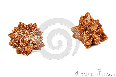 Macro mineral stone Ikaite on a white background Stock Photo