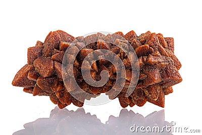 Macro mineral stone Ikaite on a white background Stock Photo