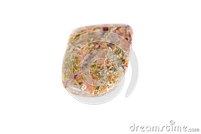 Macro mineral stone jasper on a white background Stock Photo