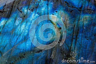 Macro mineral stone Labradorite on white background Stock Photo