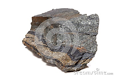 Macro mineral stone Snake eye in the rock a white background Stock Photo