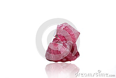 Macro mineral stone Spinel on a white background Stock Photo