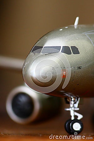 Macro of model airplane Stock Photo