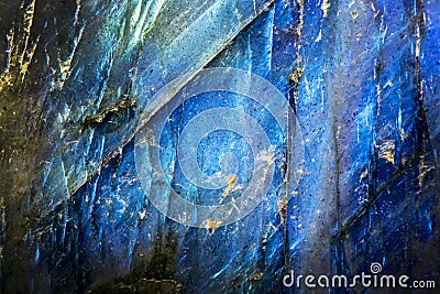 Macro photo of a blue crystal moonstone. Stock Photo