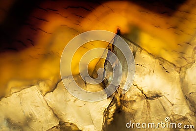 Macro photo of a colorful agate rock slice. Stock Photo