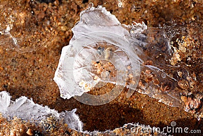 Background on ice in extreme closeups Stock Photo