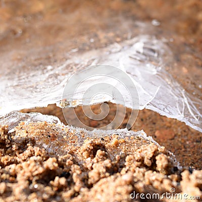 Background on ice in extreme closeups Stock Photo