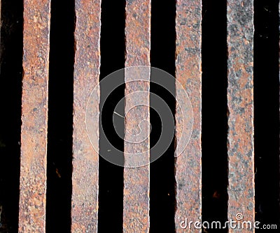 Macro photo of rusty metal, allowing to assess the level of wear of the iron object Stock Photo