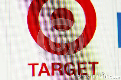 Screen with Target logo. Chernihiv, Ukraine - 15 January 2022 Editorial Stock Photo