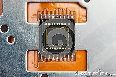 Macro of photo sensor chip Stock Photo