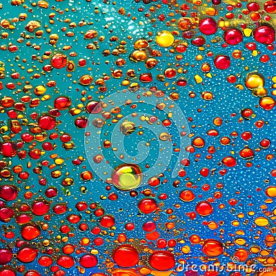 A macro photograph of colorful ink drops blending and diffusing in water, creating abstract patterns2, Generative AI Stock Photo