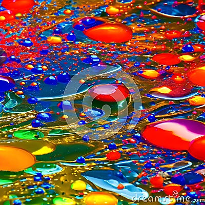 A macro photograph of colorful ink drops blending and diffusing in water, forming abstract and captivating patterns3, Generative Stock Photo