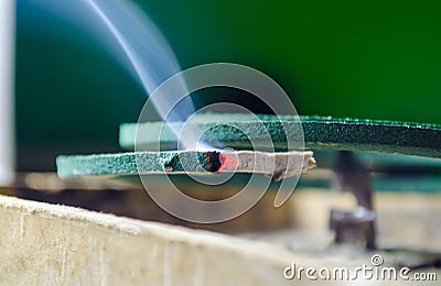 Burning mosquito repellent Stock Photo