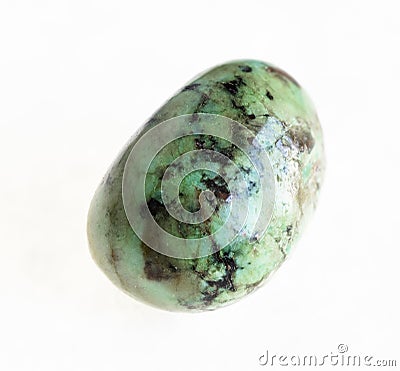 polished african turquoise stone on white Stock Photo