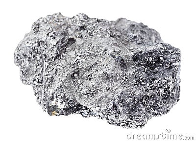 raw Graphite stone on white Stock Photo