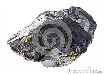 raw sphalerite (zinc blende) stone on white Stock Photo