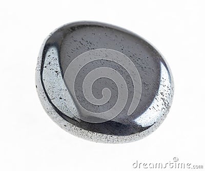 tumbled hematite (haematite) stone on white Stock Photo