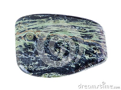 tumbled rhyolite gem stone on white Stock Photo