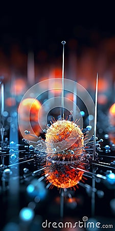 macro photography subatomic particle generative AI Stock Photo