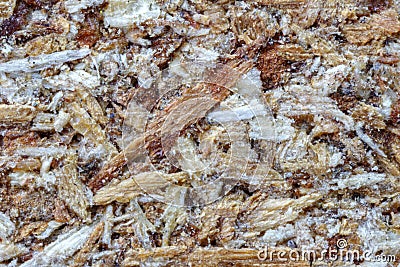 Macro of pressed wooden panel background, the texture of oriented strand board Stock Photo
