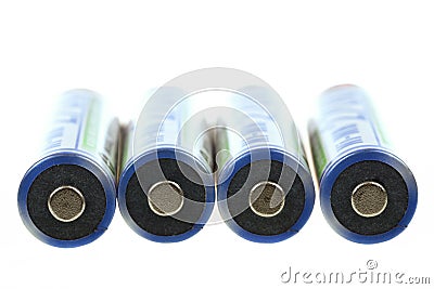 Macro of rechargeable NIMH batteries Stock Photo