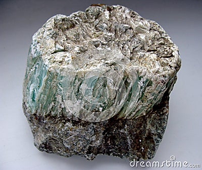 Macro shooting of collection natural rock - green talc mineral Stock Photo