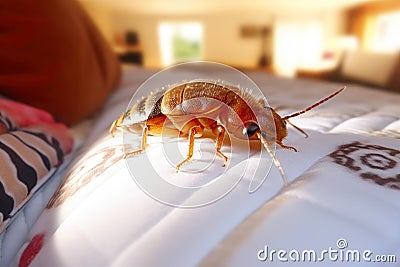 Macro Shot: Bed Bug Infestation. Stock Photo