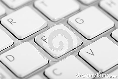 Macro shot of a computer keyboard keys Stock Photo