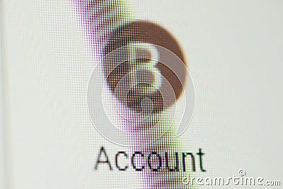 Computer screen with Google account symbol. Chernihiv, Ukraine - January 15, 2022 Editorial Stock Photo