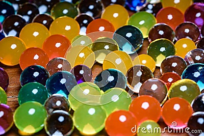 High water absorbant Colorful orbeez 4 Stock Photo