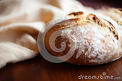 macro shot of sacramental bread Stock Photo