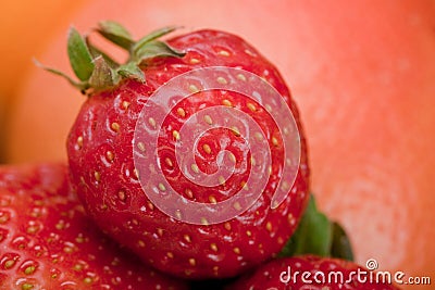 Macro shot of a strawberry Stock Photo