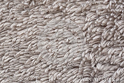 Macro of soft textile, Close up of short pile brown carpet woven, Fluffy fiber fabric cloth Stock Photo