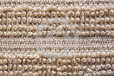 Macro of soft textile, Close up of short pile brown carpet woven, Fluffy fiber fabric cloth Stock Photo