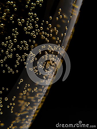 Macro of sparkling champagne Stock Photo