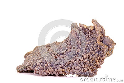 Macro stone cobalt calcite mineral on white background Stock Photo