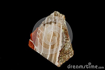 Macro stone mineral marble Onyx on a black background Stock Photo