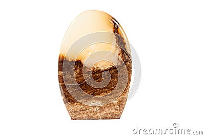 Macro stone mineral marble onyx on white background Stock Photo