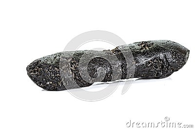 Macro stone mineral meteorite tektite on white background Stock Photo