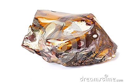 Macro stone mineral Mookaite Jasper on a white background Stock Photo