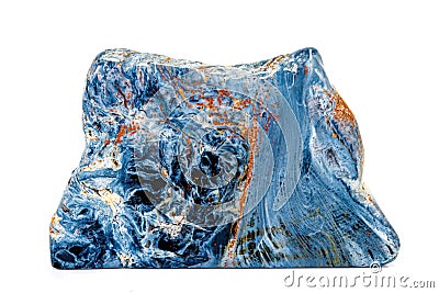 Macro stone Pietersite mineral on white background Stock Photo