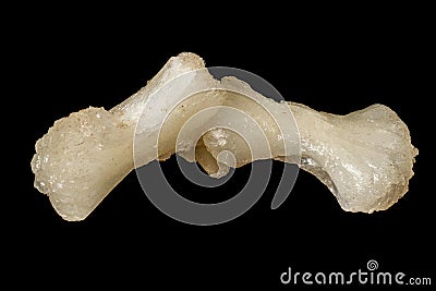 Macro of a stone Stilbite mineral on a black background Stock Photo