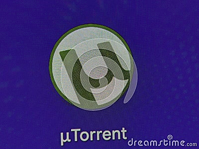 Macro of torrent apps on smartphone display Editorial Stock Photo